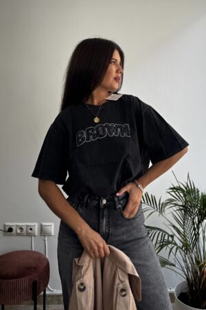 Camiseta vintage negra