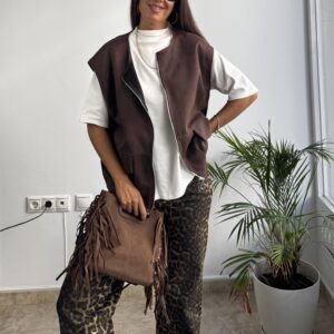 Chaleco antelina marron