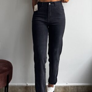 Jeans mom fit negro