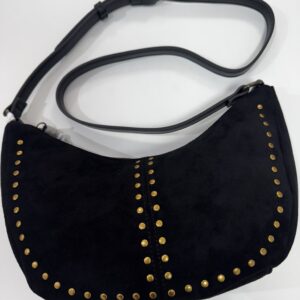 Bolso serraje negro tachuelas