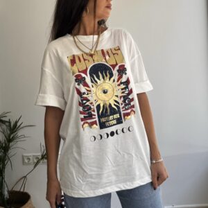 Camiseta oversize dibujo sol