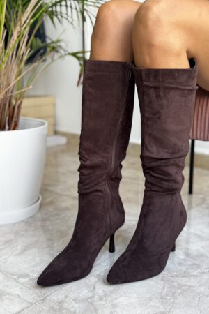 botas altas antelina tacon