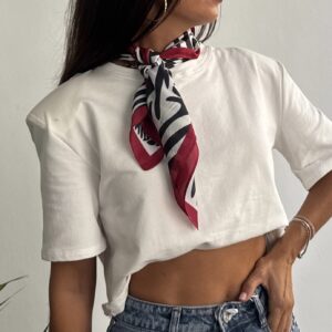 Pañuelo cebra Burdeos