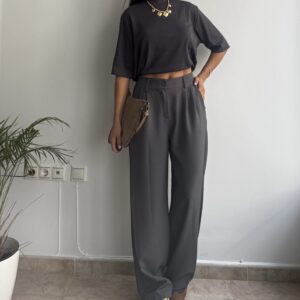 Pantalón wide leg tela