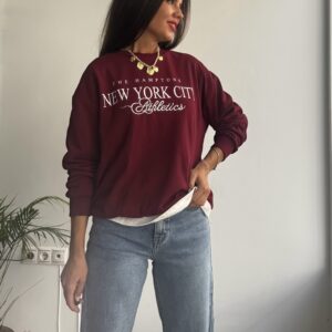 Sudadera burdeos letras