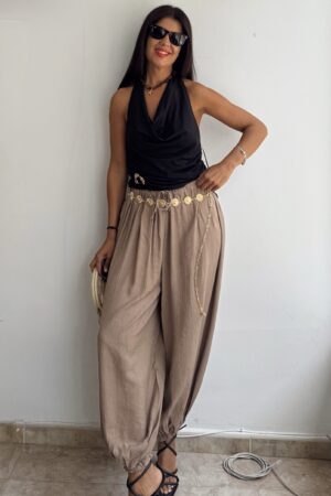 Pantalón bombacho camel