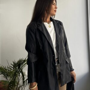 Chaqueta efecto piel