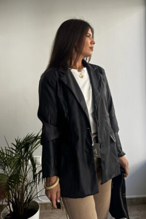 Chaqueta efecto piel