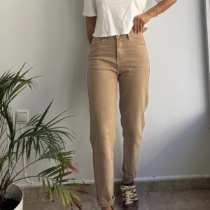 Jeans moom fit camel