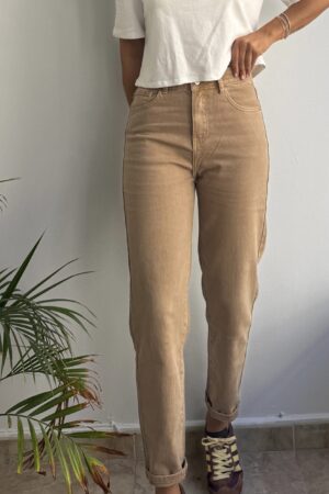 Jeans moom fit camel