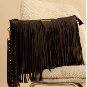 Bolso flecos rectangular