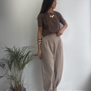 Pantalón tela balloon tierra 002