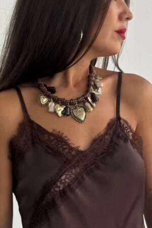 Collar cuerda charms