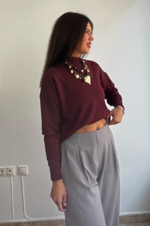 Jersey punto Burdeos