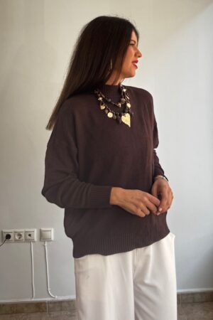 Jersey punto marrón