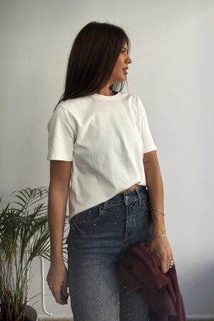 Camiseta básica algodón blanca