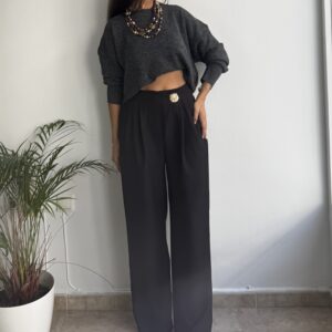 Pantalón traje adorno  botón