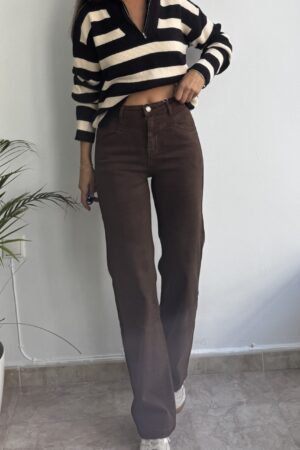 Jeans recto marrón