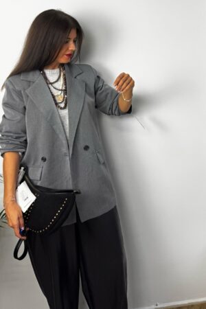 Chaqueta oversize gris