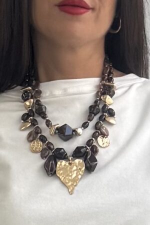 Collar doble corazón