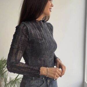 Camiseta transparencias serpiente azul