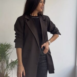 Chaqueta oversize marrón