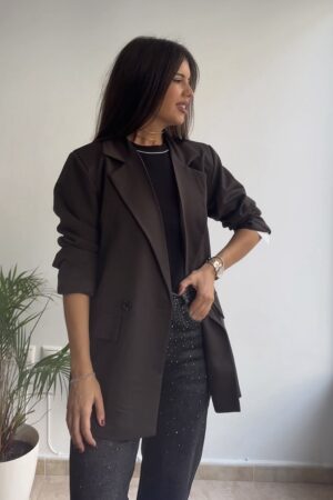 Chaqueta oversize marrón