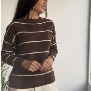 Jersey rayas marrón