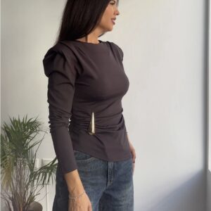 Camiseta asimétrica adorno