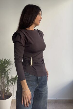 Camiseta asimétrica adorno