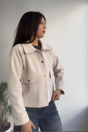 Chaqueta paño beige