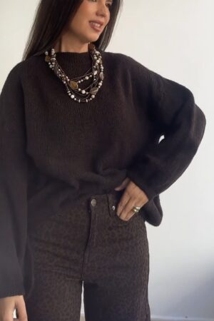 Jersey espumoso marrón