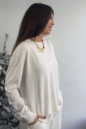 Jersey punto Over beige