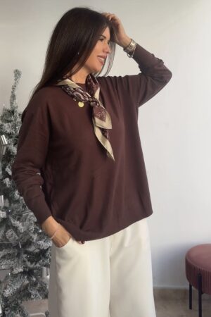 Jersey punto Over marrón