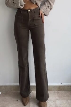 Jeans rectos bolsillos