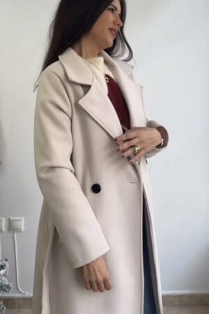 Abrigo beige forrado