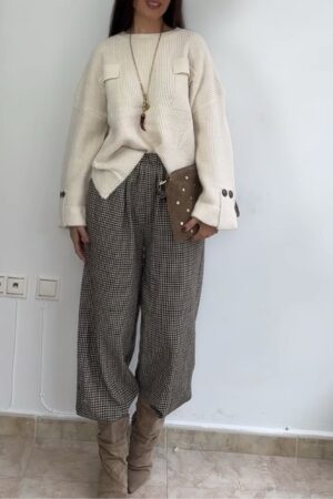 Pantalón balloon cuadros