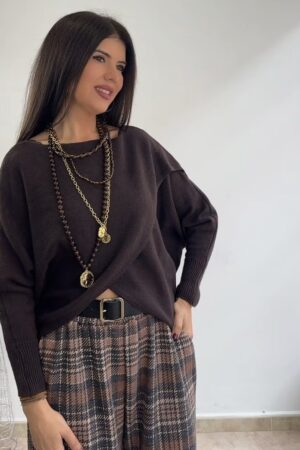 Jersey tipo capa marrón