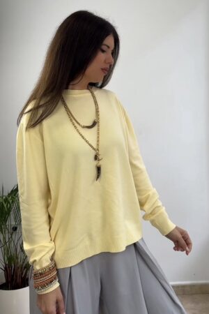 Jersey punto fino cuello redondo