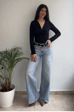 Wide leg desgastados claro