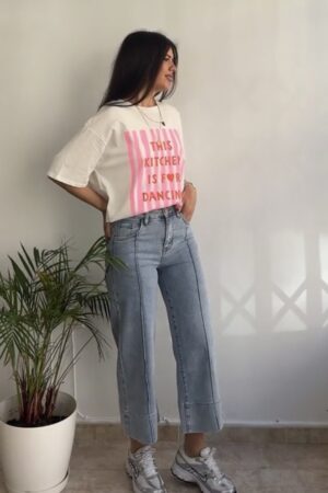 Jeans crop rectos