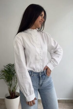 Camisa tirilla  blanca