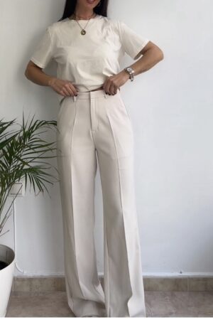 Pantalón vestir beige