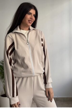 Conjunto sport beige/marrón