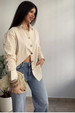 Camisa botones adornos dorados