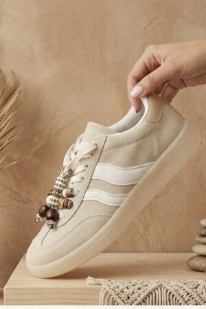Deportivas beige/ blanco