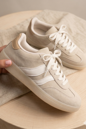 Deportivas beige/ blanco