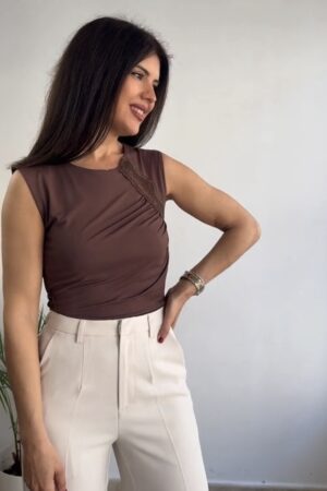 Camiseta licra fría marrón