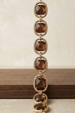 Cinturón cadena piedras