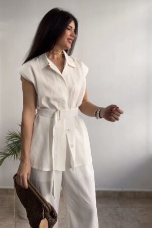 Conjunto Sahariano blanco